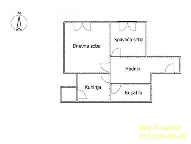 Niš, Medijana - Sinđelićev trg, 53m2