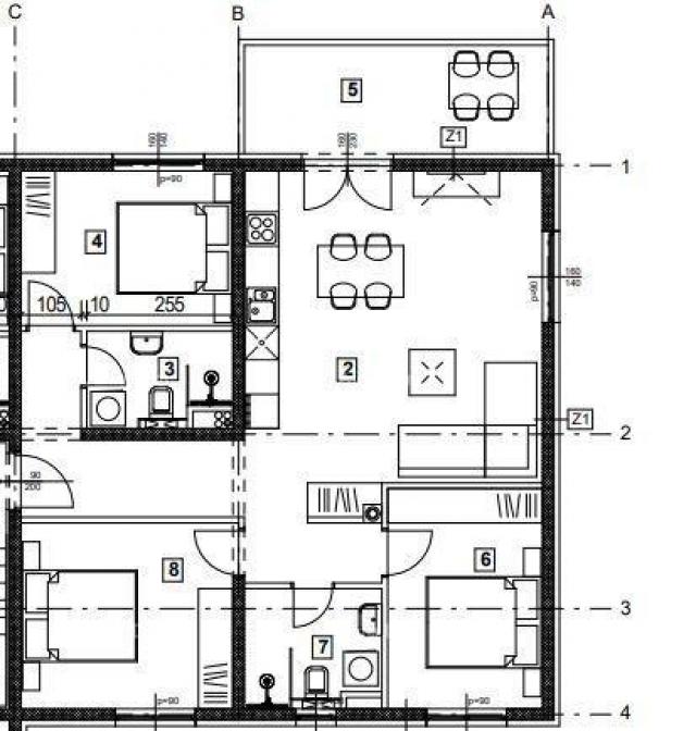 Wohnung Wohnung mit drei Schlafzimmern A1 im 1. Stock