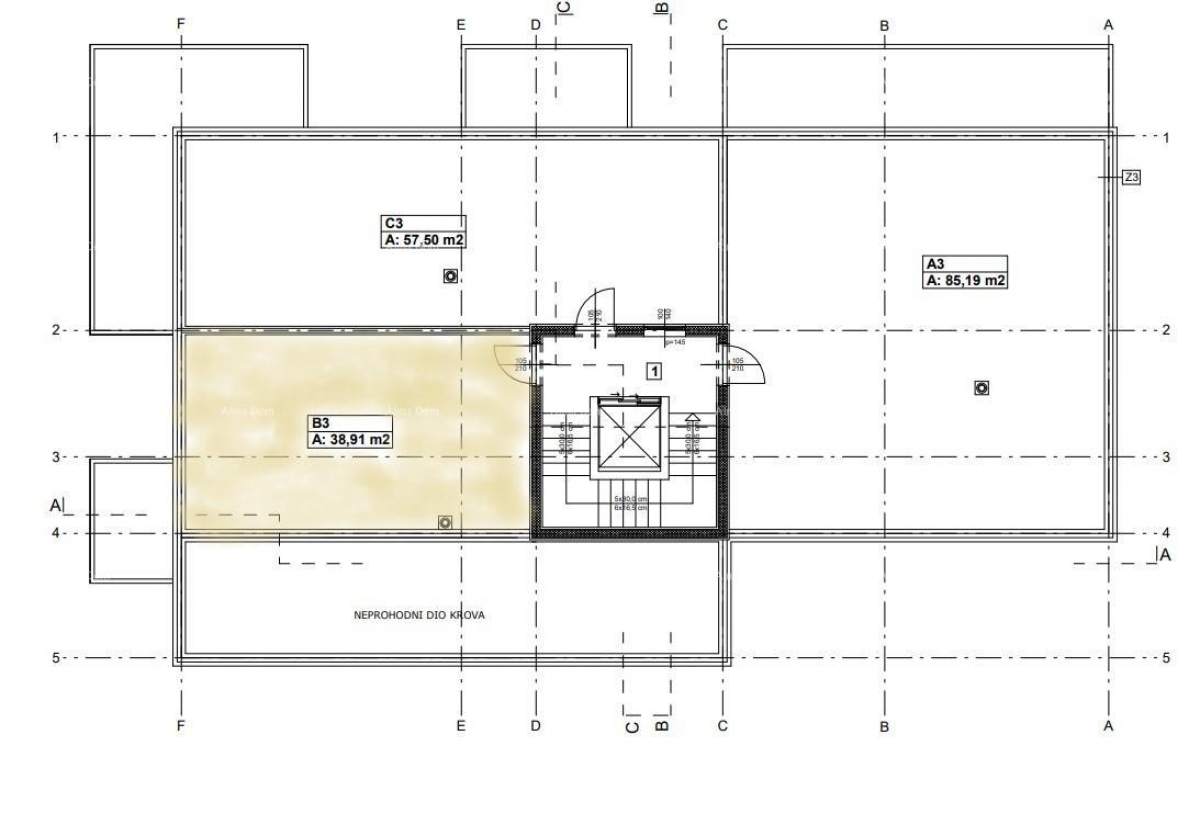 Wohnung Einzimmerwohnung B3 im 3. Stock mit DACHTERRASSE