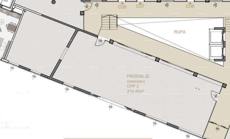 Geschäftsraum Verkauf von Büroflächen in einem neuen Geschäfts- und Wohnprojekt, Poreč, PP2