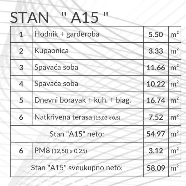 Stan Prodaja stanova u novom modernom projektu, Pula, A15