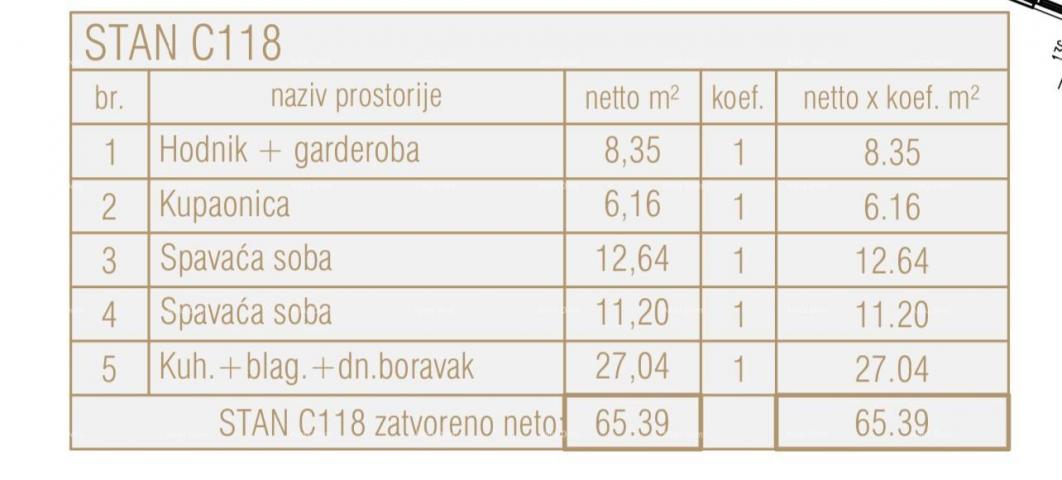 Wohnung Wohnungen zum Verkauf in einem neuen Geschäfts- und Wohnprojekt, Poreč, C118-Gebäude C