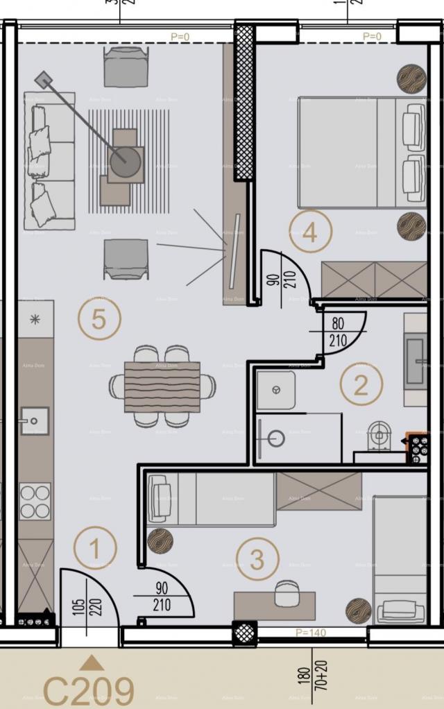 Wohnung Wohnungen zum Verkauf in einem neuen Gewerbe- und Wohnprojekt, Poreč