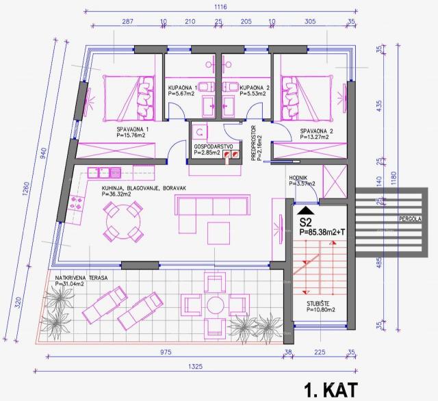 Stan Prodaja stanova u novoj projektu, 200 m od mora Medulin!