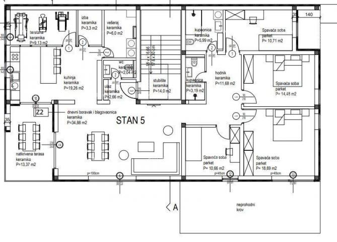 Apartment Four-bedroom apartment S5 on the 2nd floor of a new building in Kanfanar