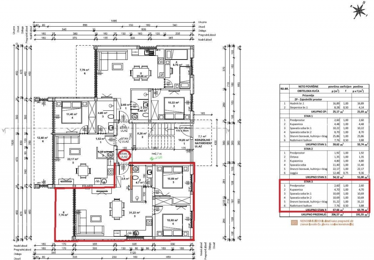 Wohnung Wohnung zu verkaufen, Žminj