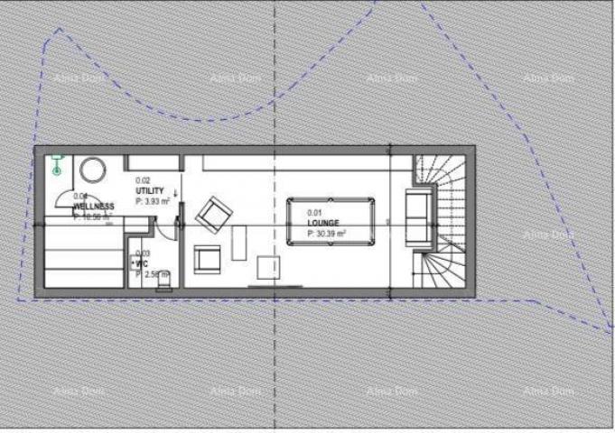 Building land Building plot for sale, Labin, with sea view and project