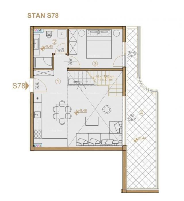 Wohnung Poreč, im Bau befindliches Wohn- und Geschäftshaus mit Wohnungen und Tiefgaragen