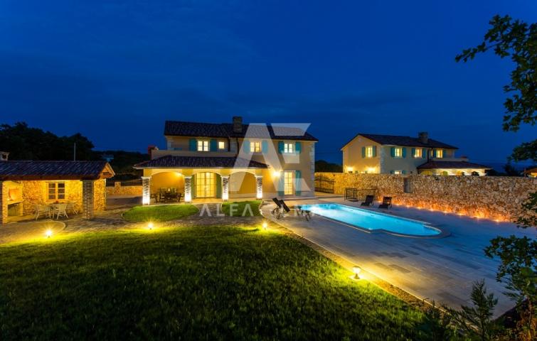 Dobrinj, surroundings, luxurious villa with a swimming pool and a spacious garden!! ID 123