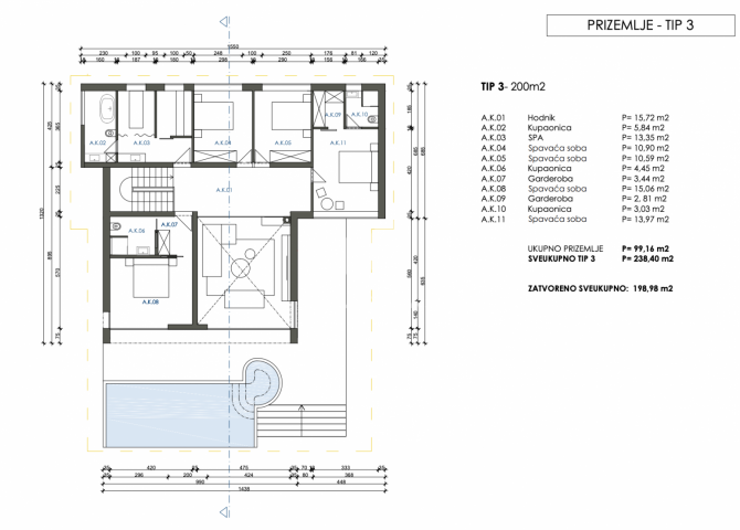 Opatija, Umgebung, Villa im Bau mit Meerblick! ID 189