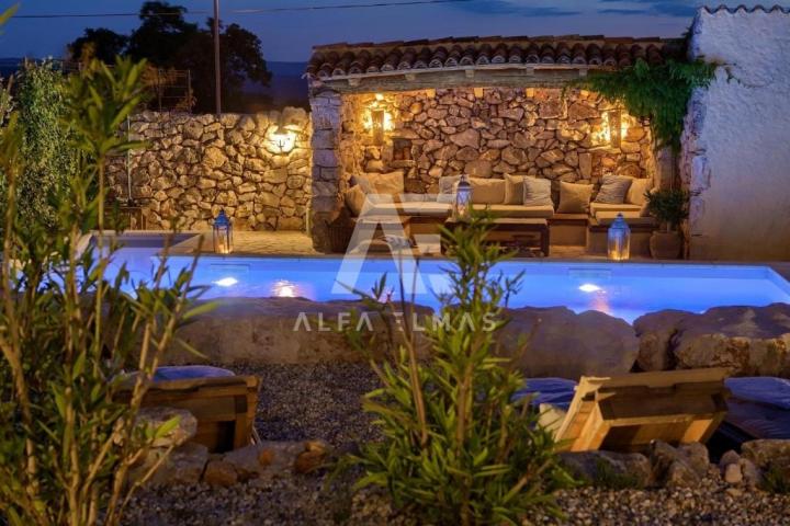 Malinska, rustic stone villa with pool!! ID 322