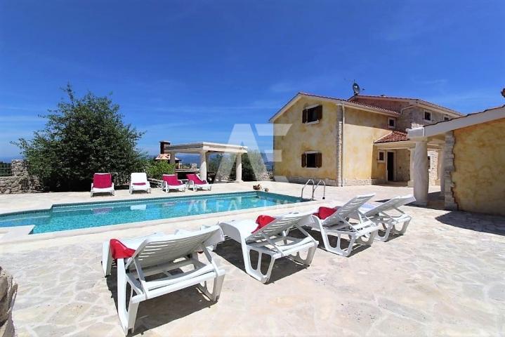 Dobrinj, Umgebung, charmante mediterrane Villa mit Pool!! ID 393