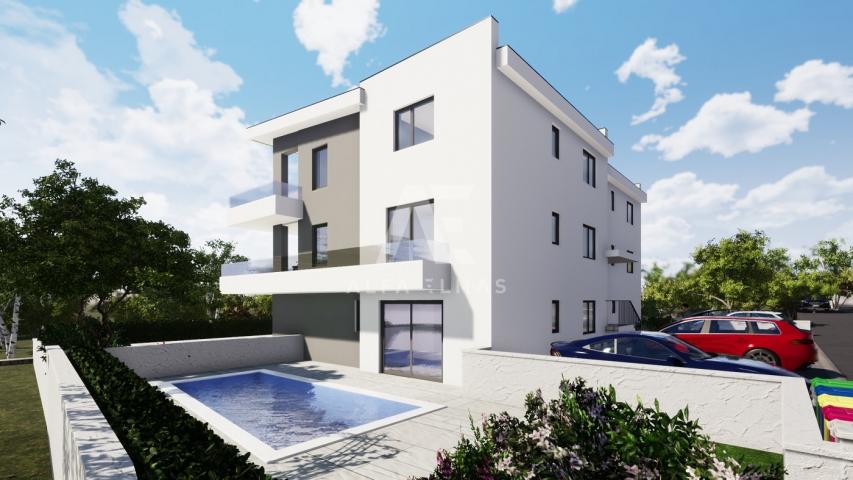 Malinska, surroundings, newly built two bedroom apartment with pool!! ID 438