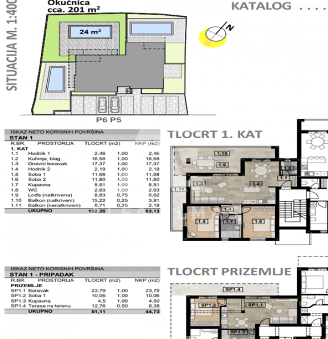 Malinska, surroundings, newly built two bedroom apartment with pool!! ID 438