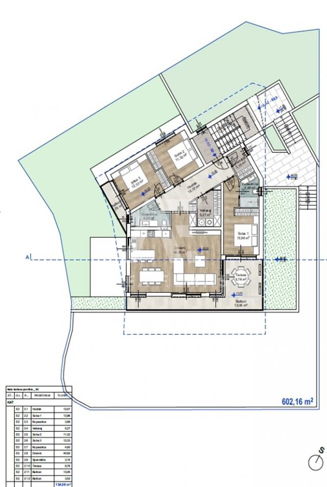 Krk, Neubau, luxuriöse Drei-Zimmer-Wohnung in ruhiger Lage!! ID 476