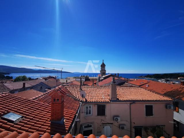 Krk, Altstadt, Renoviertes Steinhaus mit Garten und Meerblick auf Krk - ID 546