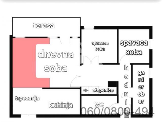 4. 0 stan u Borči (70m2+30m2 galerija), Ratnih Vojnih Invalida ID#2521