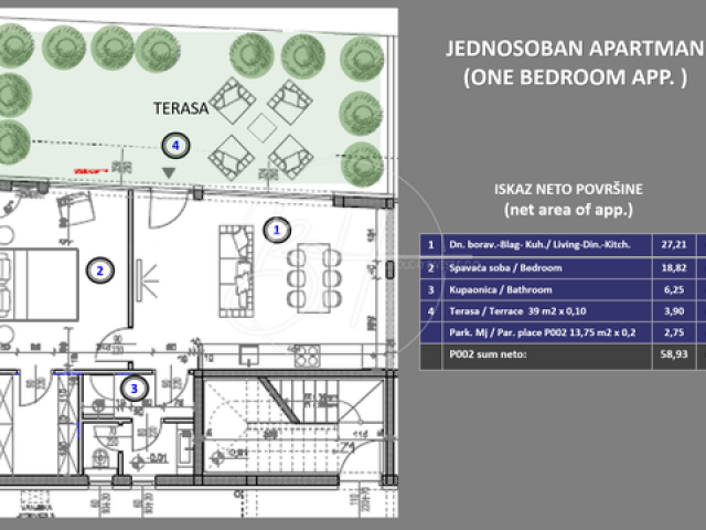 Wohnung Medulin, 58m2