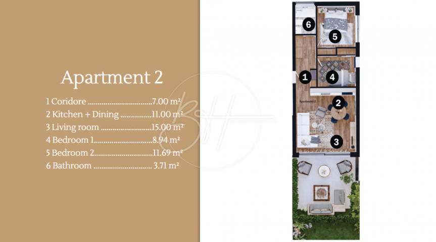 Wohnung Umag, 55,16m2