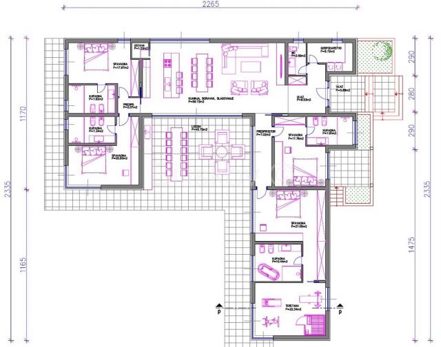 Istra, luksuzna novoizgrađena vila s bazenom, parcela 5. 764m2