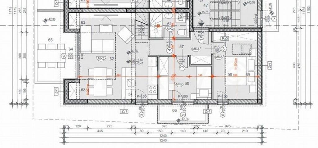 Brač, Supetar, novogradnja: dvosoban u priz. i trosobni u potkrovlju