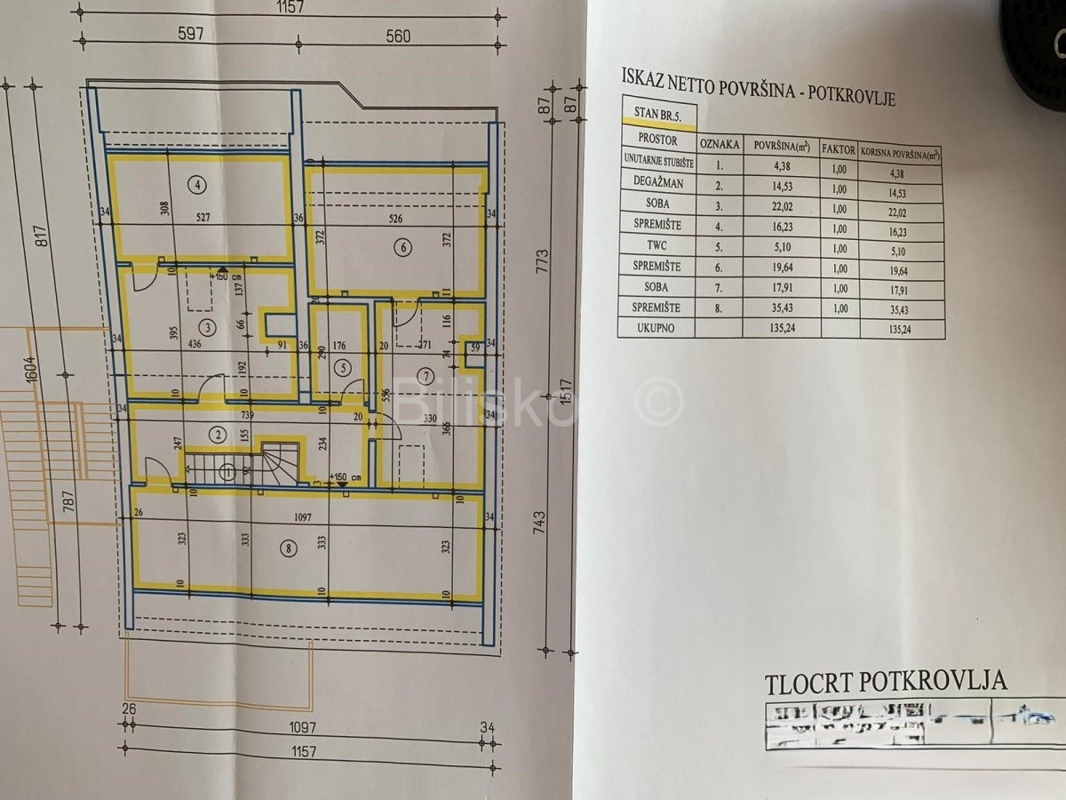 Prodaja, 5-soban dvoetažni Penthouse, 3 parkirna mjesta