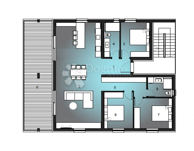 Wohnung Okrug Gornji, Okrug, 123,37m2