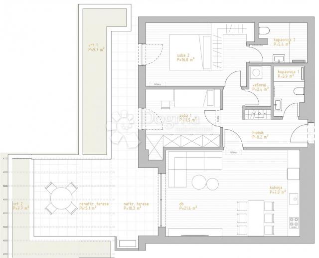 NOVOGRADNJA PREMIUM LIVING RIJEKA -  STAN 3. 0 / 2S+DB