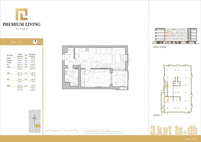 NOVOGRADNJA PREMIUM LIVING RIJEKA -  STAN 4. 3 / 1S+DB