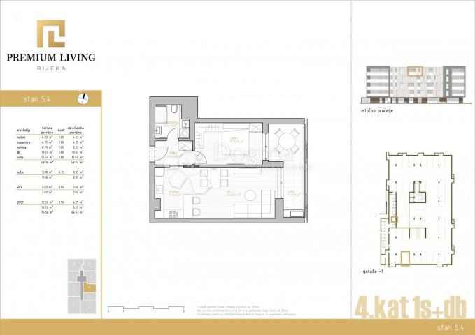  NOVOGRADNJA PREMIUM LIVING RIJEKA -  STAN 5. 4 / 1S+DB