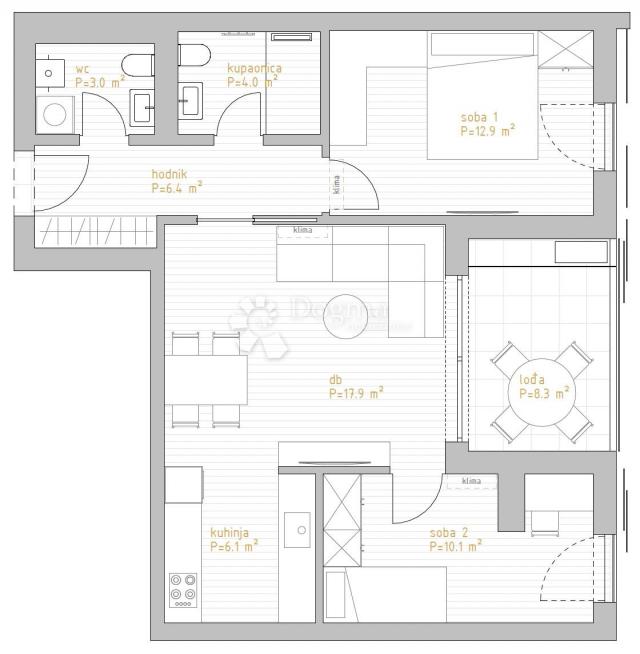 Wohnung Zamet, Rijeka, 145,90m2