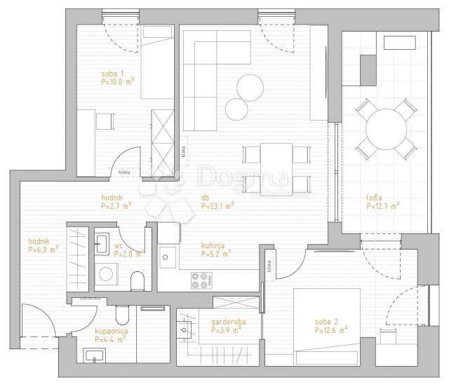 Wohnung Zamet, Rijeka, 145,90m2