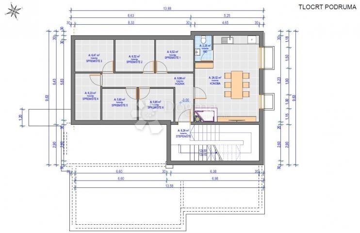 Visokokvalitetna novogradnja na 10min od mora