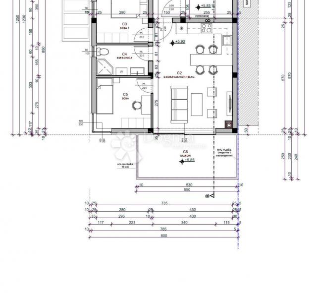 Wohnung Medulin, 38,72m2