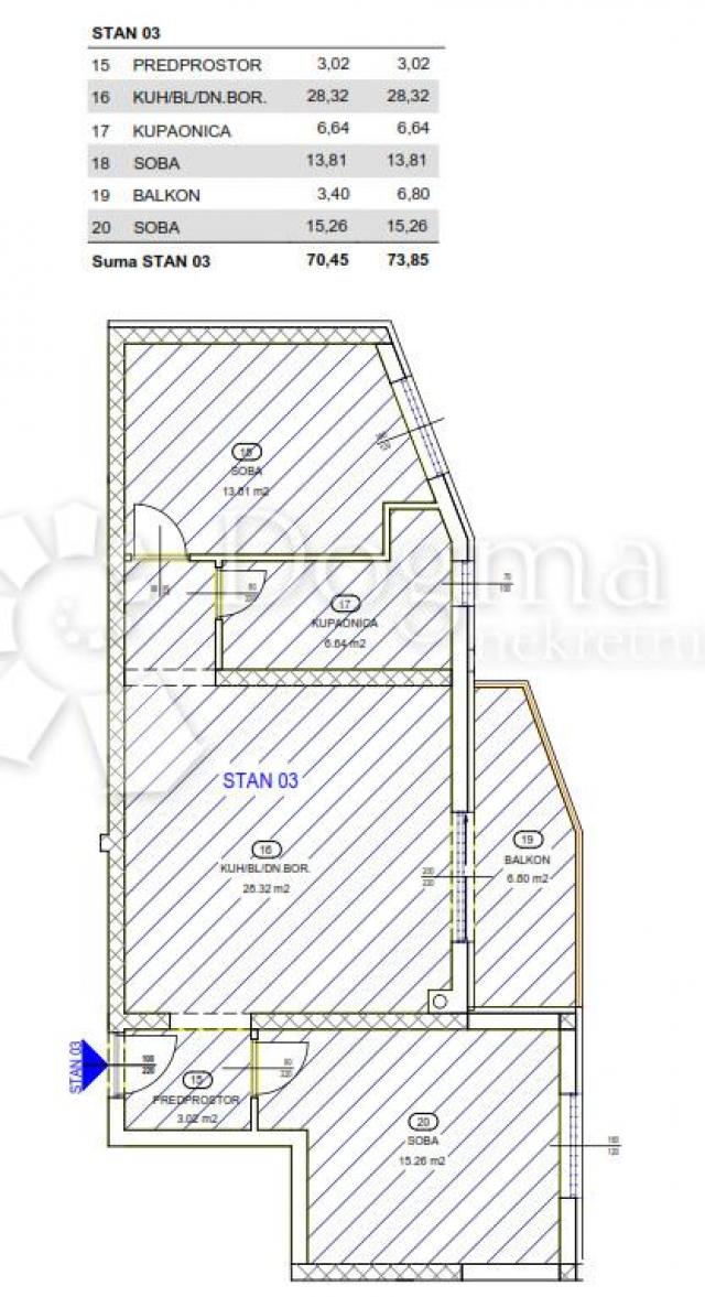 Wohnung Rešetari, Kastav, 98,65m2