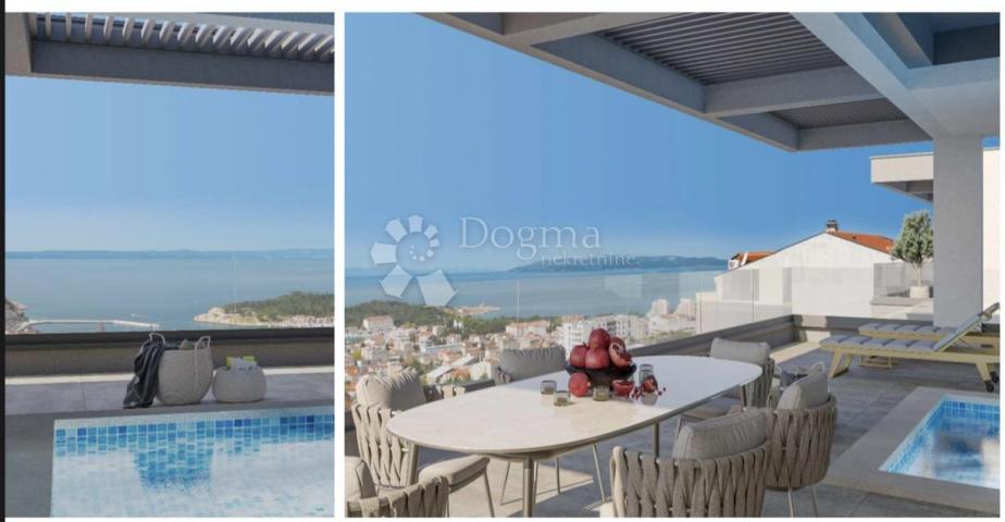 Exklusives Penthouse mit Pool und Meerblick - MAKARSKA, 162,97m2