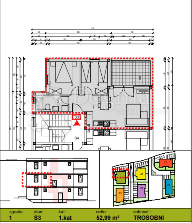 Flat Grebaštica, Šibenik - Okolica, 77,97m2