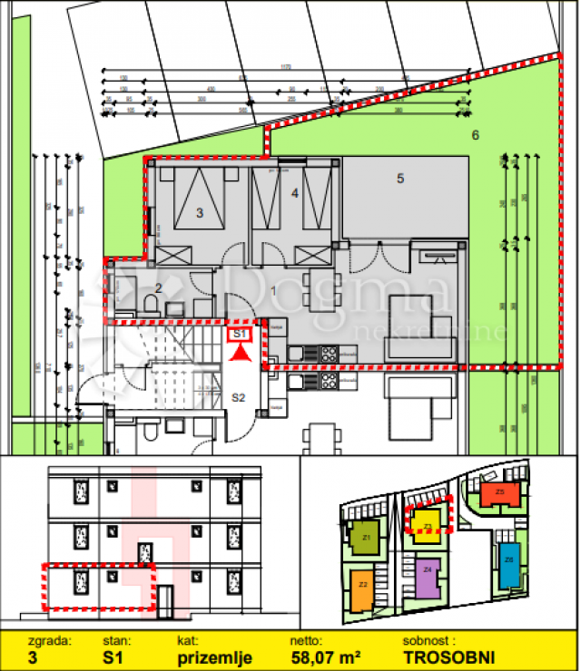 GREBAŠTICA-NOVOGRADNJA 80M OD MORA- PRIZEMLJE Z3 S1