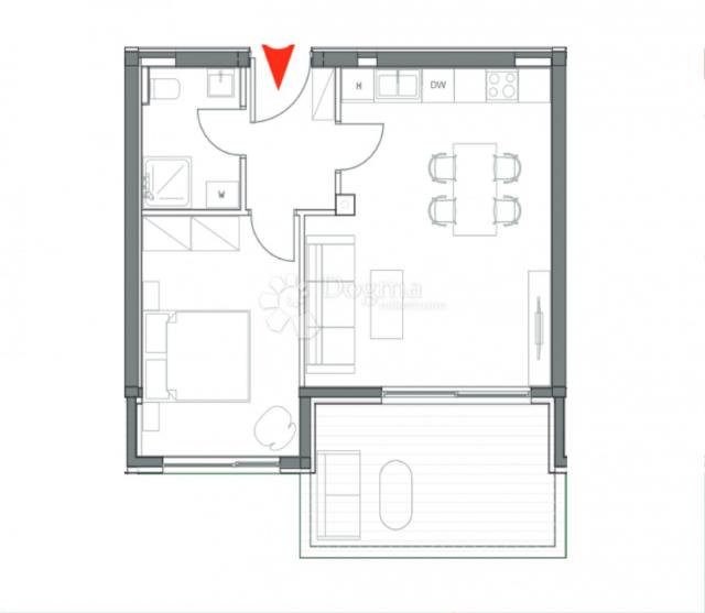 Umag, new building, ground floor apartment with garden