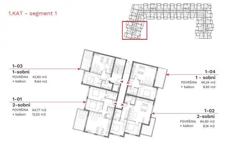 Umag, Neubau, südwestlich ausgerichtete Wohnung