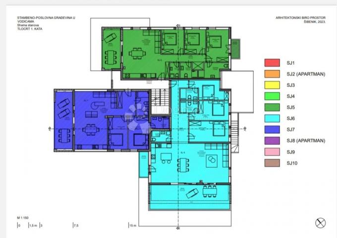 Wohnung Vodice, 96,53m2