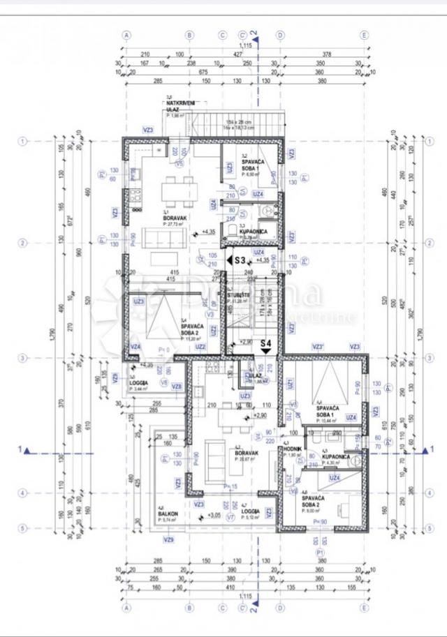 Flat Povljana, 71,50m2