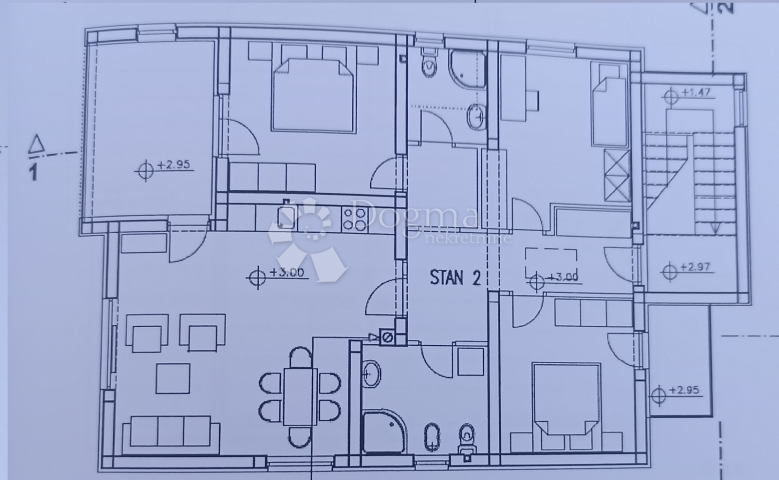 Wohnung Vodice, 97,42m2