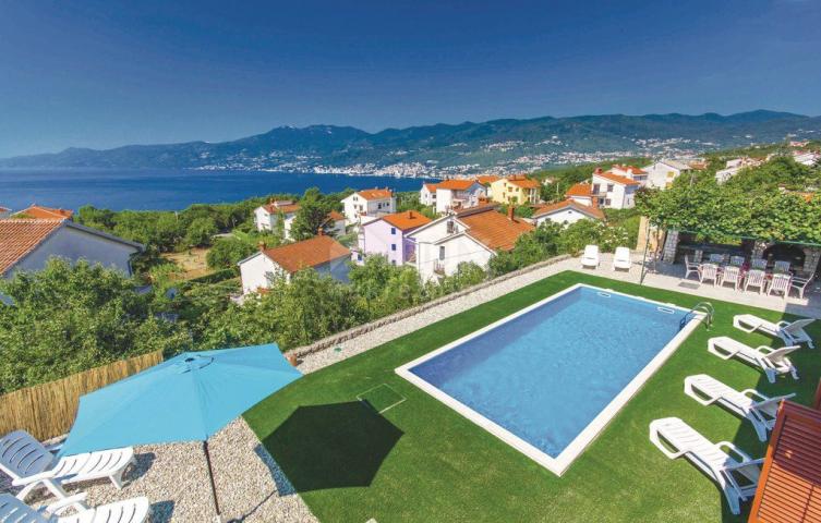 SRDOČI - MARTINKOVAC - Haus mit Pool und Panoramablick auf das Meer