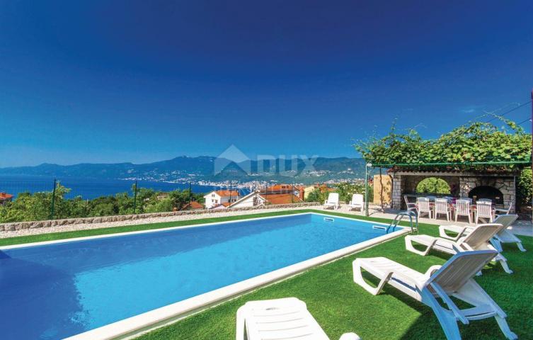 SRDOČI - MARTINKOVAC - Haus mit Pool und Panoramablick auf das Meer