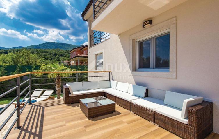 OPATIJA - BREGI - kuća / villa 240m2 sa pogledom na more i bazenom + uređen okoliš 800m2