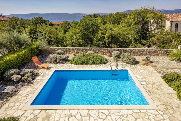 INSEL KRK, LINARDIĆI - Haus mit Pool und Meerblick