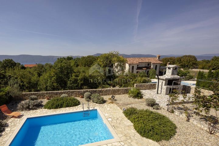 INSEL KRK, LINARDIĆI - Haus mit Pool und Meerblick