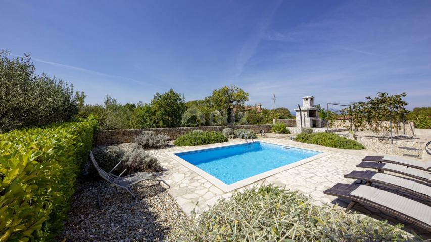 INSEL KRK, LINARDIĆI - Haus mit Pool und Meerblick