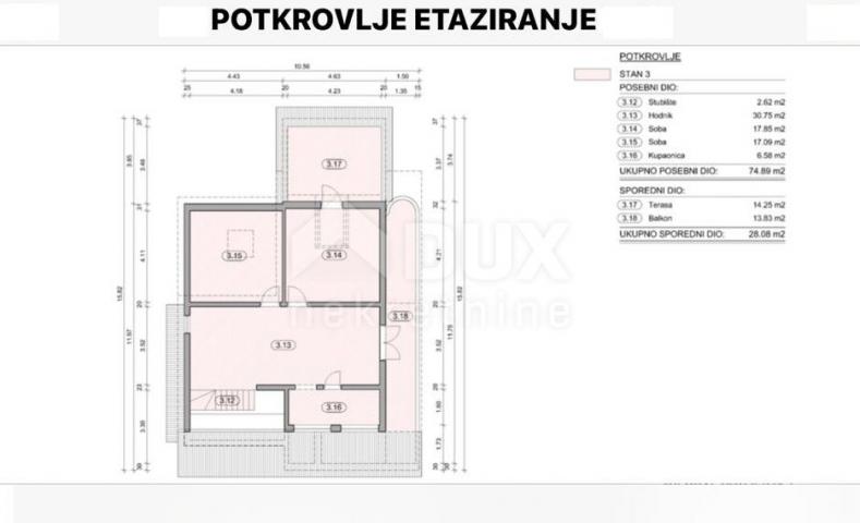 OPATIJA, CENTER - duplex apartment 200m2 on the 2nd floor 3 bedrooms + bathroom with a panoramic vie